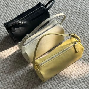MBH Minimalist Top Layer Cowhide Pencil Case Bag Compact Versatile Handbag
