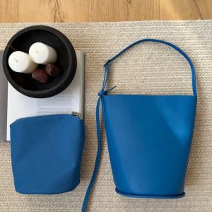 Niche Design Horsehair Polka Dot Bucket Bag Retro Shoulder Crossbody