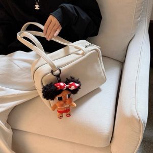 MBH Korean Minimalist Full Grain Leather Toast Bag Large Capacity Commuter Shoulder Bag