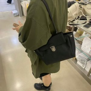 MBH Niche Design Top Layer Cowhide 2026 New Korean Style Flap Lock Genuine Leather Shoulder Bag