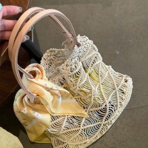 MBH Beach Vacation Woven Bag 2026 New Lazy Style Hollow Shoulder Bag