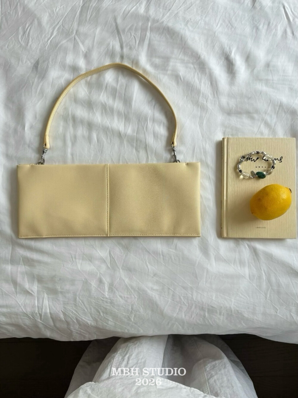 Minimalist Envelope Clutch Bag Top Layer Cowhide Leather with Shoulder Strap - Image 2