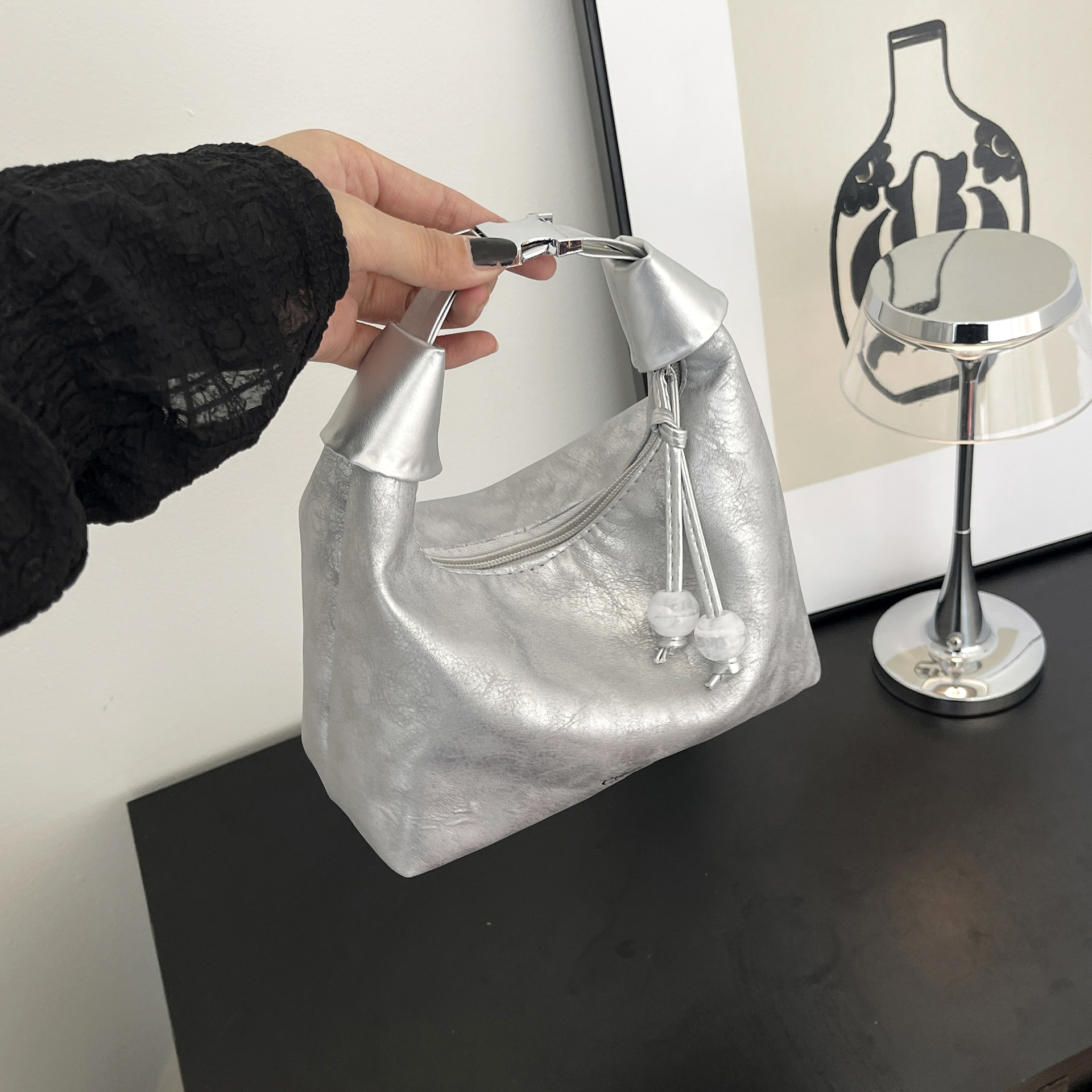 New Chinese Style 2026 Satin Dumpling Shoulder Crossbody Bag - Image 3