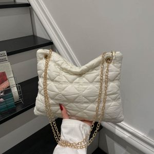Korean Style Ruched Cloud Bag Women 2026 Spring Solid Color Shoulder Crossbody Bag