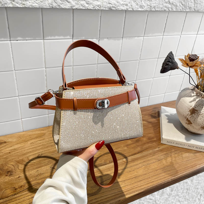 Korean Style Color Block Small Square Bag Women 2026 New Fashion Commuter Shoulder Crossbody Handbag