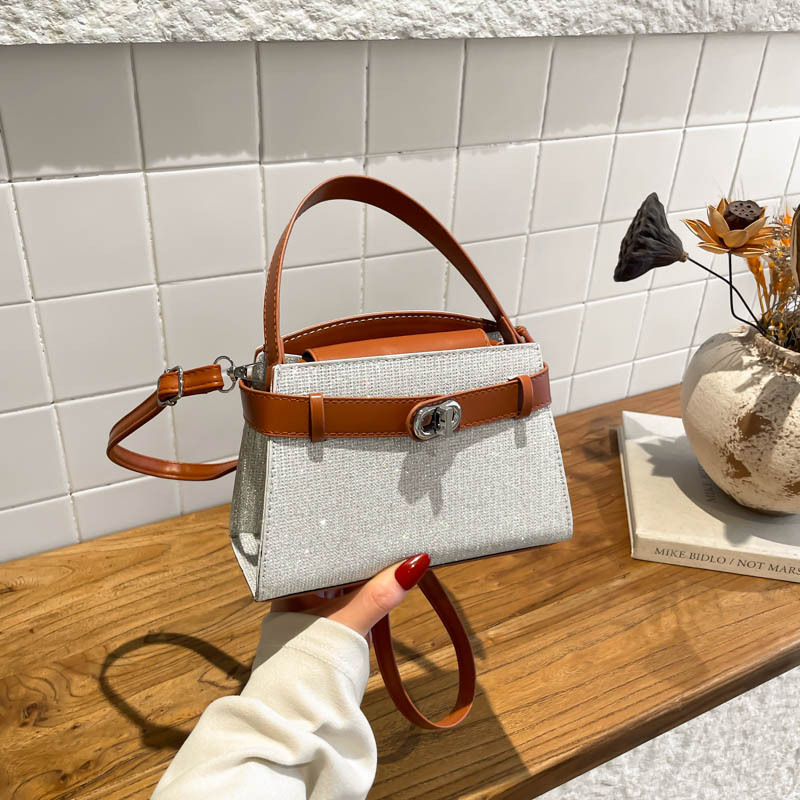 Korean Style Color Block Small Square Bag Women 2026 New Fashion Commuter Shoulder Crossbody Handbag - Image 4
