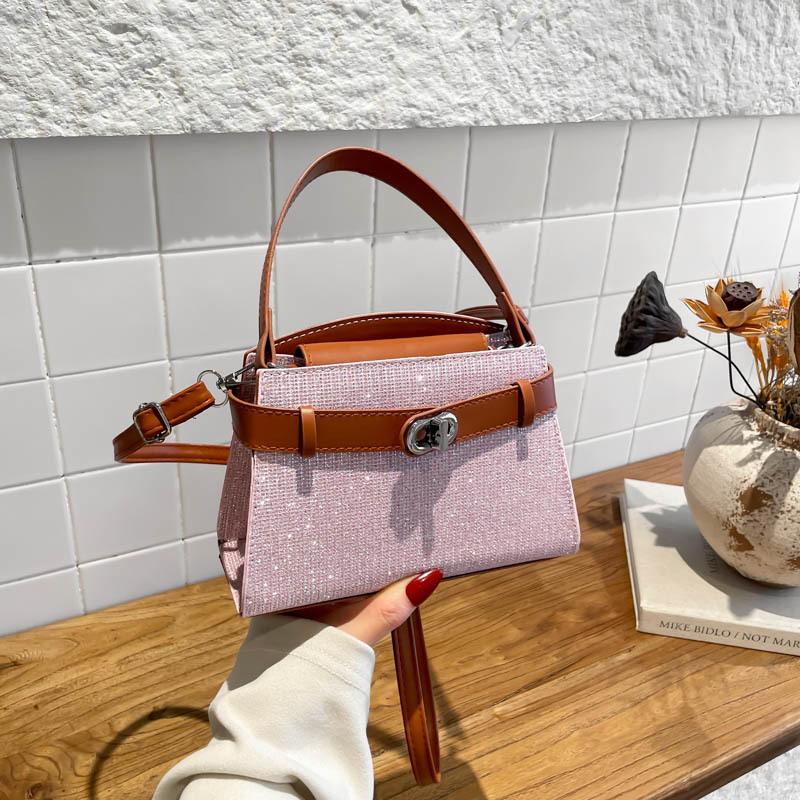 Korean Style Color Block Small Square Bag Women 2026 New Fashion Commuter Shoulder Crossbody Handbag - Image 3