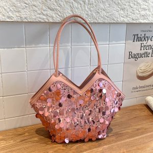 Women's Patchwork Sequin Underarm Bag 2026 Fashion Commuter Handbag