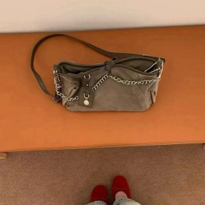MBH 2026 Chain Motorcycle Bag Matte Leather Casual Versatile Tote Shoulder Bag