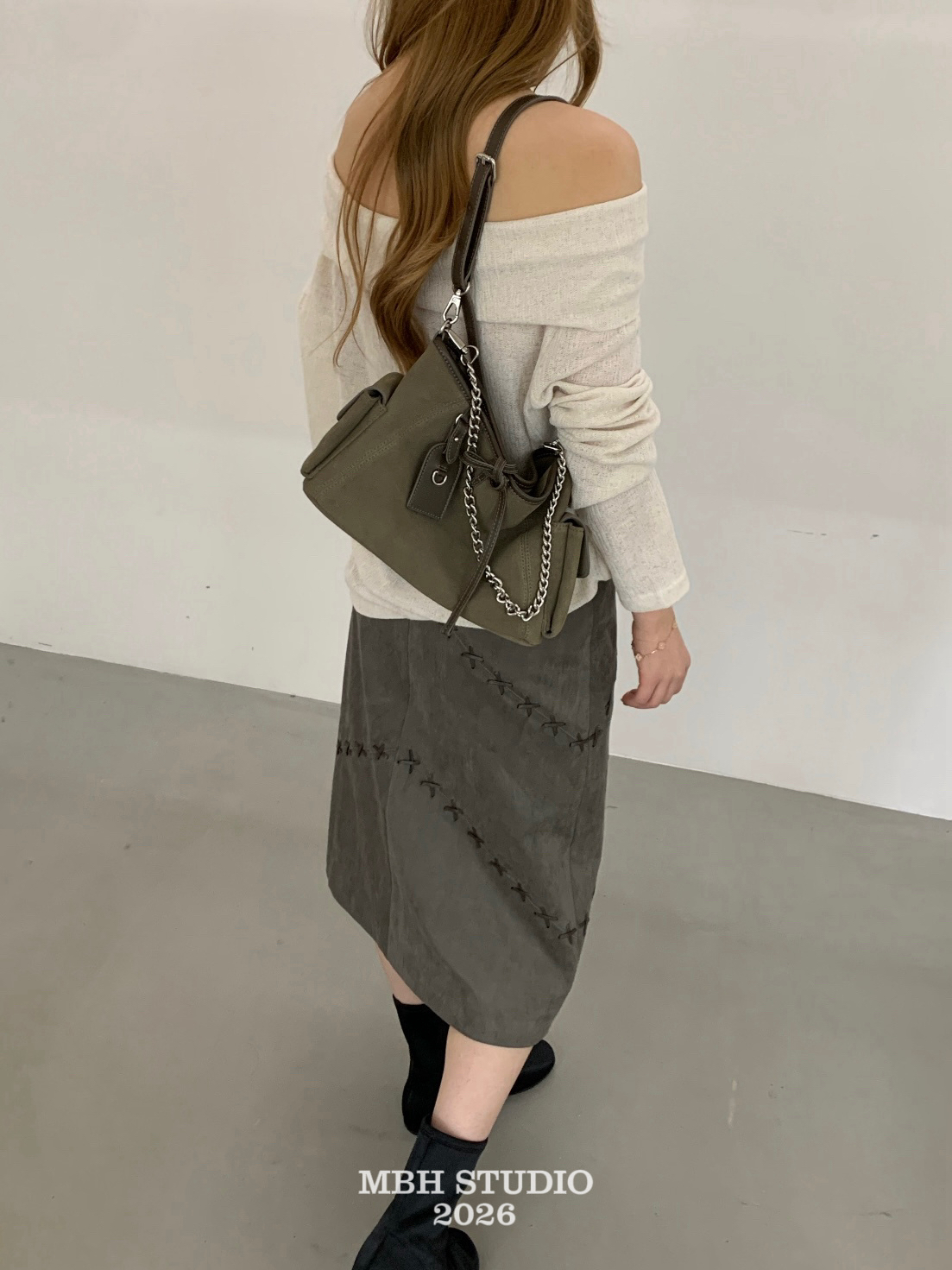 MBH 2026 Chain Motorcycle Bag Matte Leather Casual Versatile Tote Shoulder Bag - Image 4