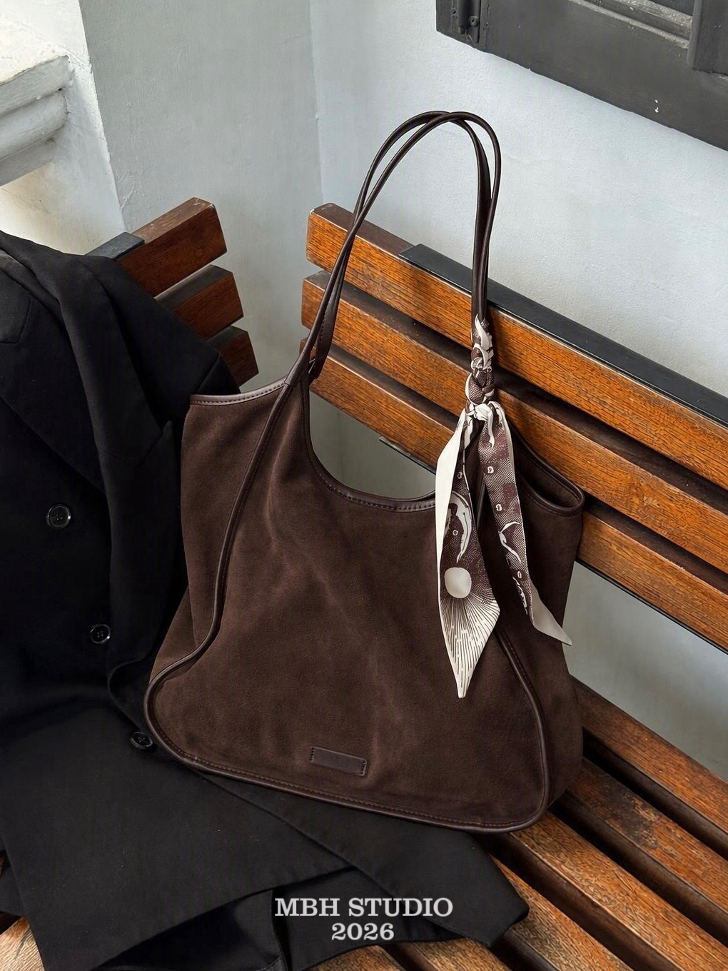 Vintage Suede Large Tote Bag Autumn Winter Large Capacity Shoulder Bag