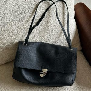MBH Large Capacity Leather Tote Bag for Women Zip Commuter Shoulder Bag