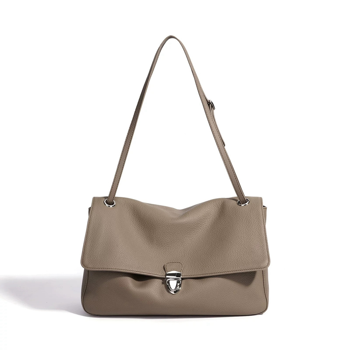 MBH Large Capacity Leather Tote Bag for Women Zip Commuter Shoulder Bag - Image 4