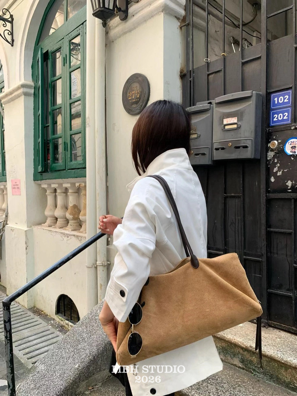 2026 Autumn New Frosted Leather Multi-Compartment Tote Bag Suede Relaxed Large Capacity Shoulder Bag - Image 4